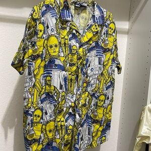 Star Wars cotton shirt CP3O and R2D2 print adult men’s medium
